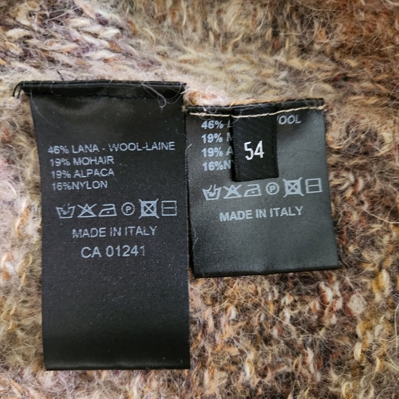 ROBERTO COLLINA Wool Mohair Blend Textured Knit Sweater brown beige 54 (italy) - Picture 10 of 11